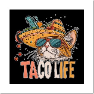 Taco life cat Posters and Art